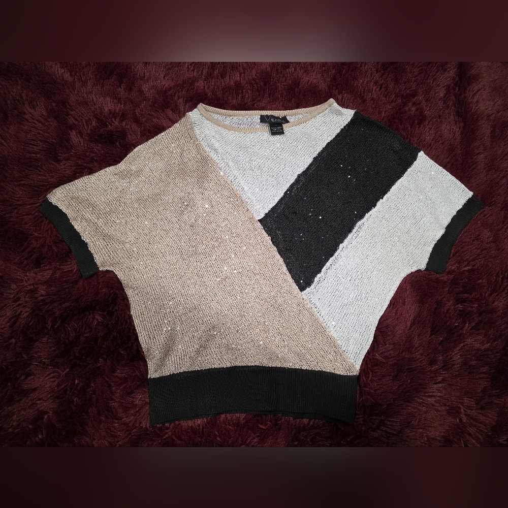 Colorblock Sequin Sweater - Picture 2 of 4